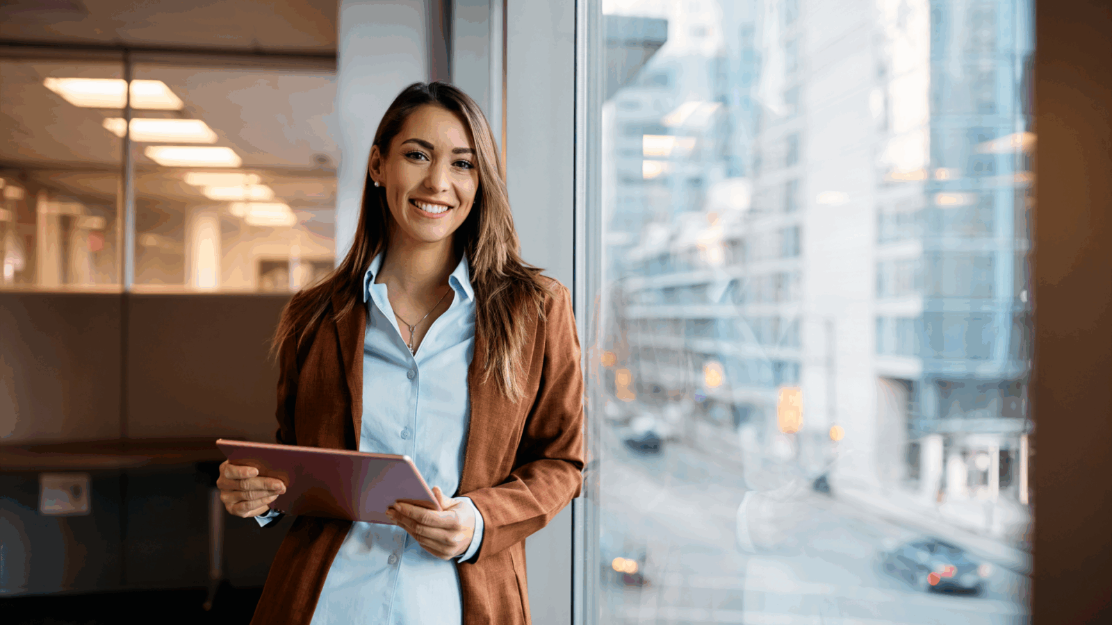 Kvinna som driver enskild firma.